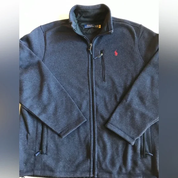 Polo Ralph Lauren Men's Navy Zip-Up Sweater Jacket - Picture 1 of 5